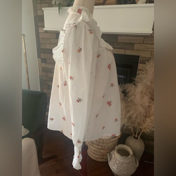 NWT Sezane Donna Blouse embroidered floral Sz 6 (FR 38) SOLD OUT - Picture 8 of 12